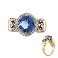 Gouden ring met een AAA Santa Maria aquamarijn (AMAYANI)