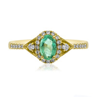 Gouden ring met een AAA Zambia smaragd (CIRARI)