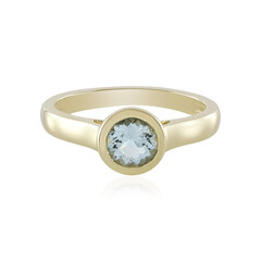 Gouden ring met een aquamarijn