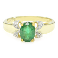Zilveren ring met een Bahia-smaragd