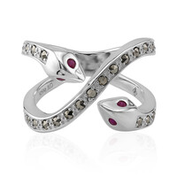 Zilveren ring met robijnen (Annette classic)