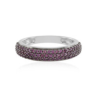 Zilveren ring met rhodolieten