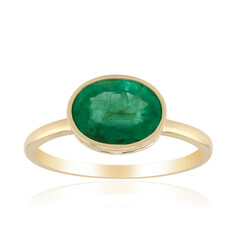 Gouden ring met een Zambia-smaragd