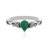 Zilveren ring met een Socoto smaragd