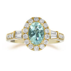 Gouden ring met een Paraiba toermalijn (CIRARI)