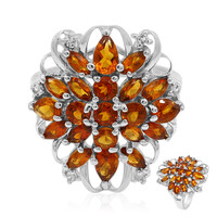 Zilveren ring met Madeira citrienstenen