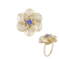 Gouden ring met een AAA tanzaniet (Ornaments by de Melo)