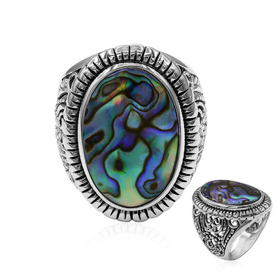Zilveren ring met een Abalone schelp (Art of Nature)