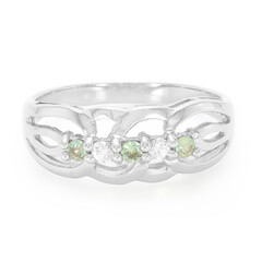Zilveren ring met Braziliaanse alexandrieten