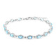 Zilveren armband met Zwitsers-blauwe topaasstenen