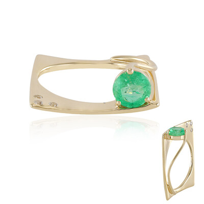 Gouden ring met een Russische smaragd (de Melo)
