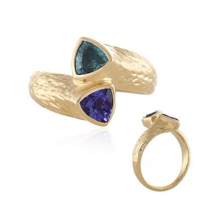 Gouden ring met een tanzaniet (de Melo)