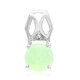 Zilveren hanger met een keizerlijk chrysopraas