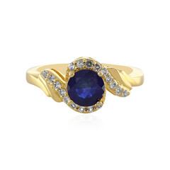 Zilveren ring met een Madagaskar Blauwe Saffier