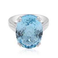 Zilveren ring met een hemel-blauwe topaas