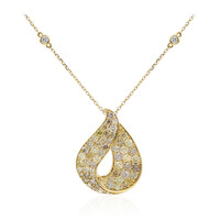 Gouden halsketting met SI2 Fancy Diamanten (CIRARI)