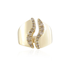 Zilveren ring met I2 Bruine Diamanten