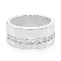 Zilveren ring met zirkonen