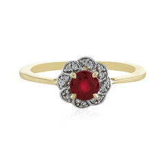 Gouden ring met een robijn (Adela Gold)