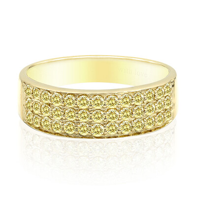 Gouden ring met kanarie gele Diamanten SI (Annette)