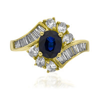 Gouden ring met een Ceylon saffier (CIRARI)