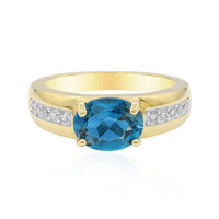 Zilveren ring met een Londen-blauwe topaas