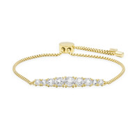 Zilveren armband met een witte topaas