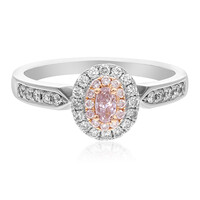 Gouden ring met een I1 Roze Diamant (CIRARI)