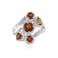 Zilveren ring met een Madeira citrien