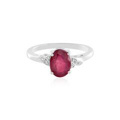 Zilveren ring met een Madagaskar Robijn