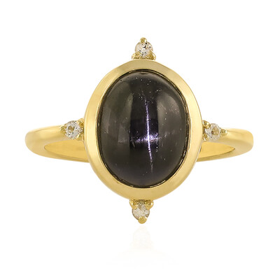 Zilveren ring met een Indische Ster Diopsied