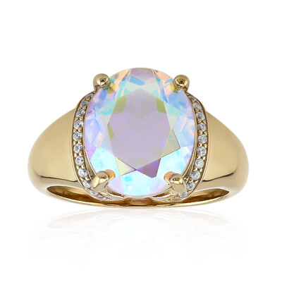 Zilveren ring met een maanlicht kwarts
