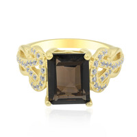 Zilveren ring met een rookkwarts