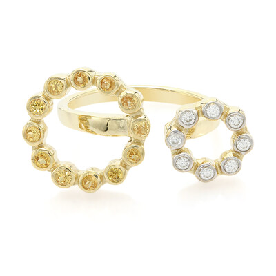 Zilveren ring met Mandarijn granaten