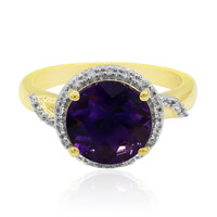 Gouden ring met een Uruguay amethist