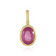 Zilveren hanger met een Madagaskar Roze Saffier