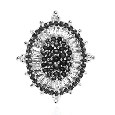 Zilveren ring met witte topaasstenen (Dallas Prince Designs)