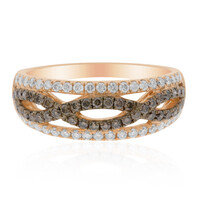 Gouden ring met SI2 Bruine Diamanten (CIRARI)