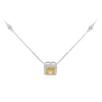 Gouden halsketting met een gele SI2 diamant (CIRARI)