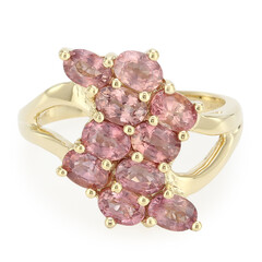 Gouden ring met Onverhitte Padparadscha Saffieren (AMAYANI)
