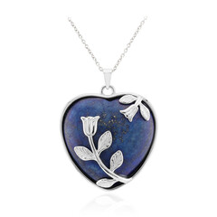 Zilveren halsketting met een lapis lazuli