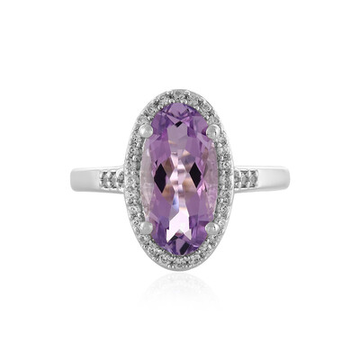 Zilveren ring met een lavendel amethist