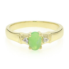 Zilveren ring met een keizerlijk chrysopraas