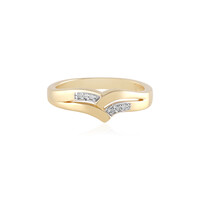 Zilveren ring met I3 (J) Diamanten