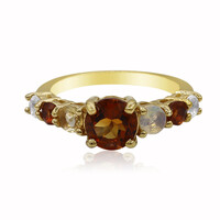Zilveren ring met een Madeira citrien