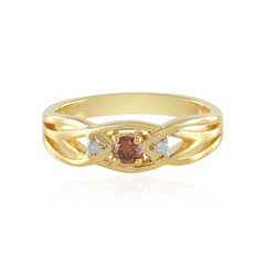 Zilveren ring met een I3 Rode Diamant