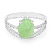Zilveren ring met een keizerlijk chrysopraas