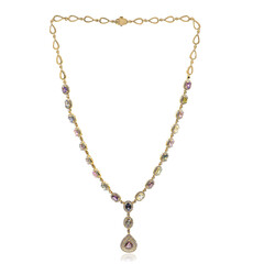 Gouden halsketting met saffieren (CIRARI)