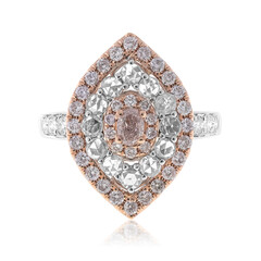 Gouden ring met een I1 Roze Diamant (CIRARI)