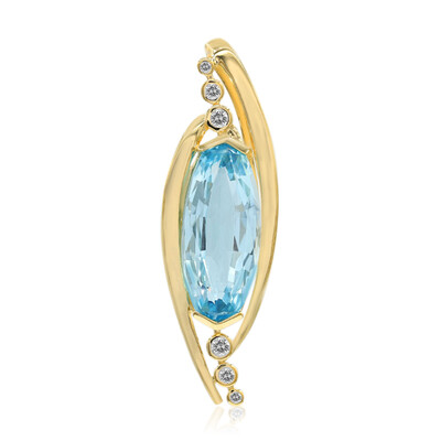 Gouden hanger met een hemel-blauwe topaas (Adela Gold)